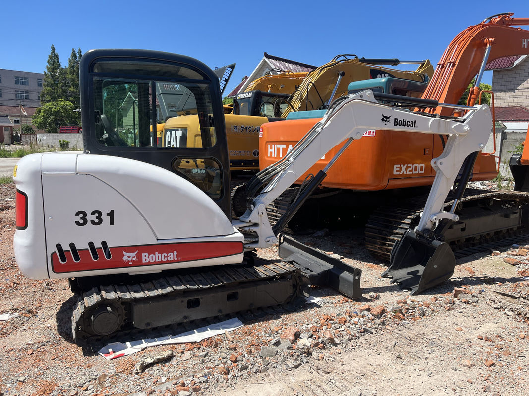 Mini escavadeira usada Bobcat 331 Pequenas escavadeiras de postes usadas escavadeiras de segunda mão