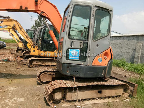 Hitachi em estoque Usado Hitachi 55 mini escavadeira para venda de segunda mão Hitachi 55 pequena escavadora em boas condições