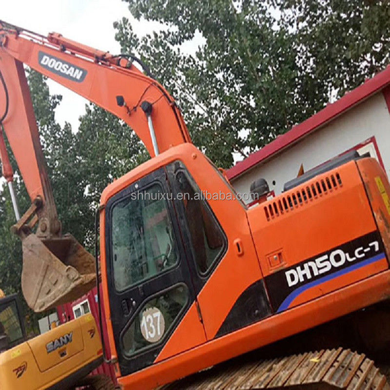 Máquina hidráulica usada para escavar Doosan DH150/Excavadora de segunda mão de qualidade DOOSAN DH150 com preço baixo para venda