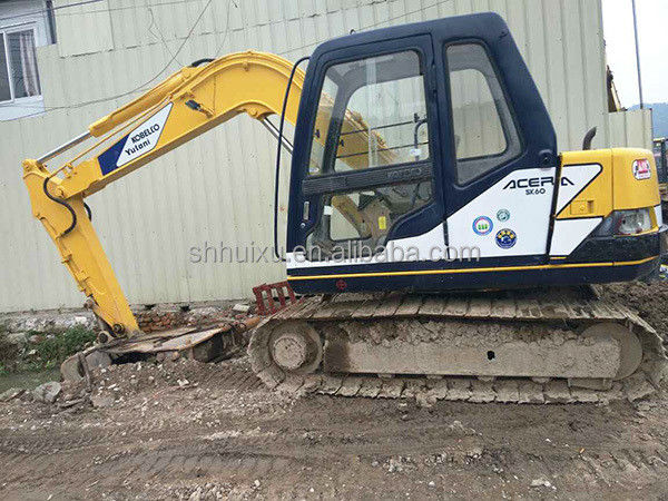 Excavadora hidráulica usada Kobelco60-3, mini de segunda mão de alta qualidade excavadora KOBELCO60-3 preço barato