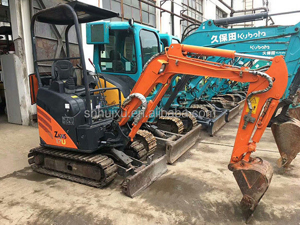 Hitachi venda quente segunda mão Pequena escavadora de rastreador em bom estado HITACHI 17 mini escavadora usada