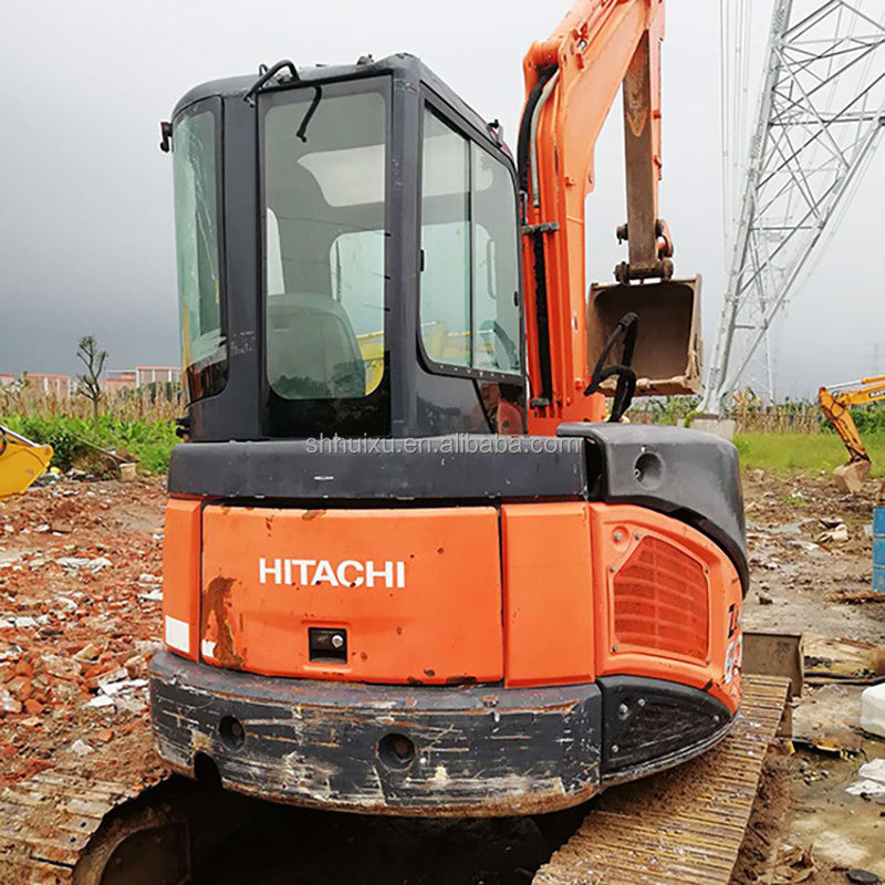 Hitachi em estoque Mini escavadora japonesa usada HITACHI 50 à venda/de segunda mão Pequena escavadora de rastreamento em bom estado HITACHI 50