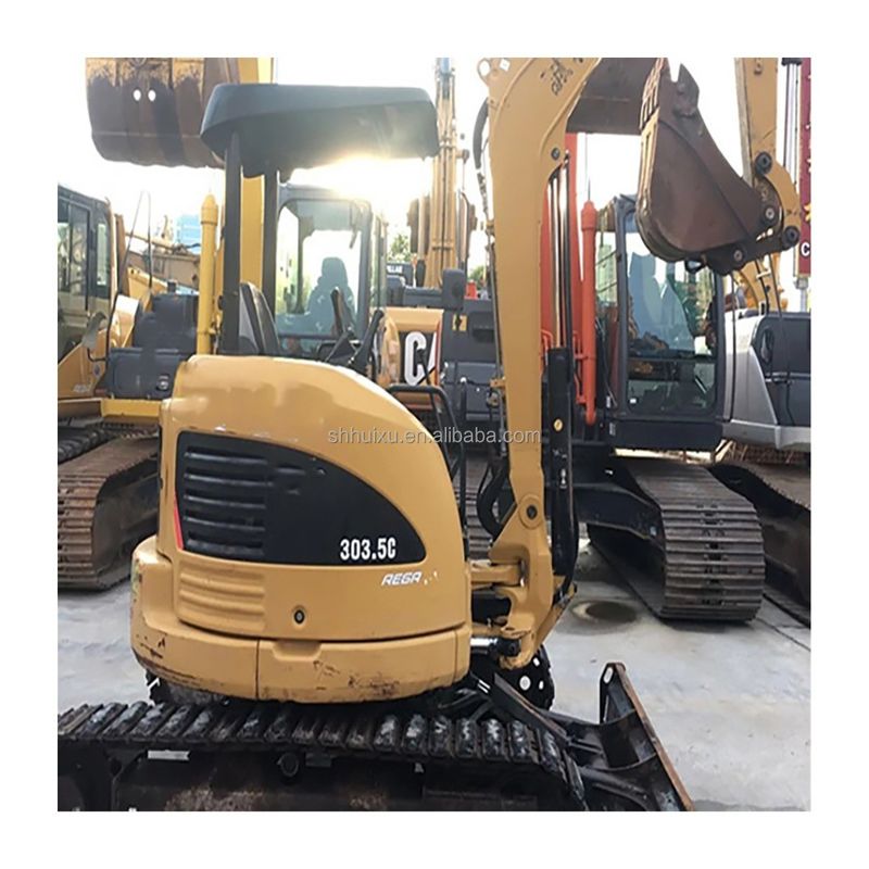 Mini escavadeira hidráulica de boa qualidade CAT303.5 Pequena escavadeira de lagarta de segunda mão para venda Lagarta em estoque