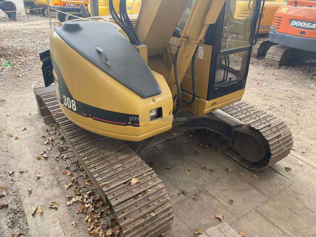 Mini escavadeira hidráulica usada CAT308 de segunda mão boa qualidade pequena escavadeira de rasteira CAT308 para venda