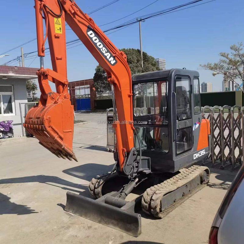 Doosan venda a quente Excavadora Doosan DH35 original usada, mini-excavadora Doosan com lâmina dozer, Doosan DH35 DH55 DH60 DH70 DH80 DX80 DX75 em estoque