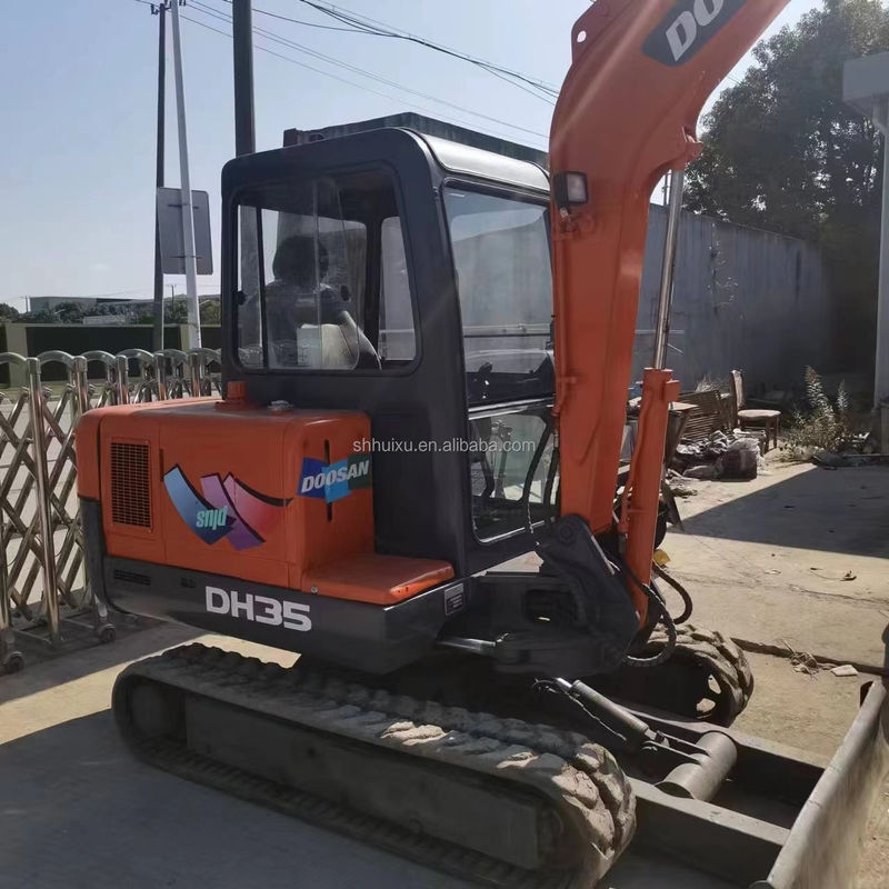 Doosan venda a quente Excavadora Doosan DH35 original usada, mini-excavadora Doosan com lâmina dozer, Doosan DH35 DH55 DH60 DH70 DH80 DX80 DX75 em estoque