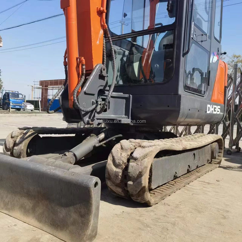 Doosan venda a quente Excavadora Doosan DH35 original usada, mini-excavadora Doosan com lâmina dozer, Doosan DH35 DH55 DH60 DH70 DH80 DX80 DX75 em estoque