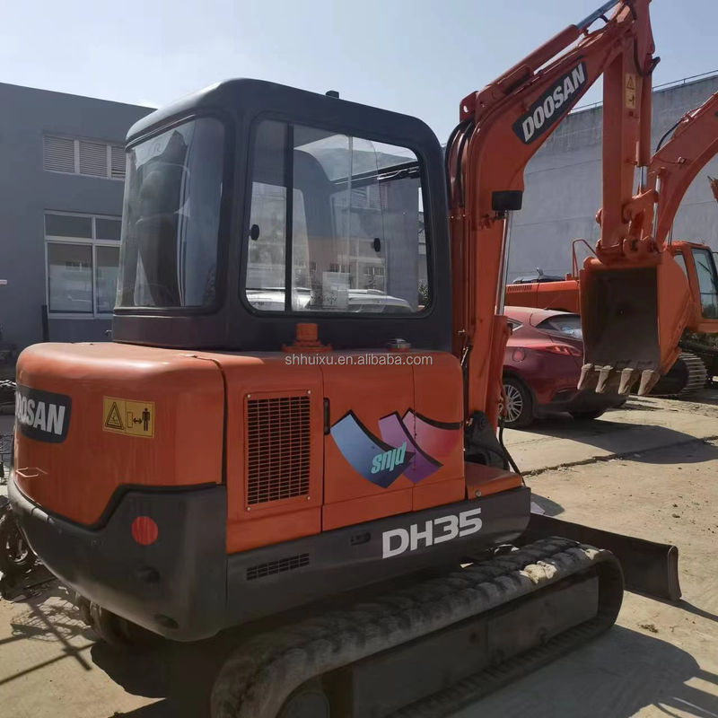 Doosan venda a quente Excavadora Doosan DH35 original usada, mini-excavadora Doosan com lâmina dozer, Doosan DH35 DH55 DH60 DH70 DH80 DX80 DX75 em estoque