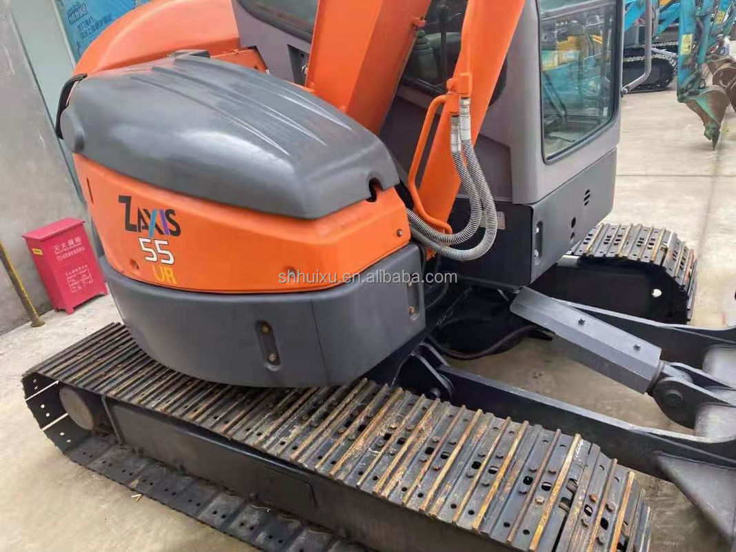 Hitachi em estoque Preço barato mini escavadeira usada japonesa HITACHI 55/Segunda mão hidráulica Crawler Excavator bom estado HITACHI 55
