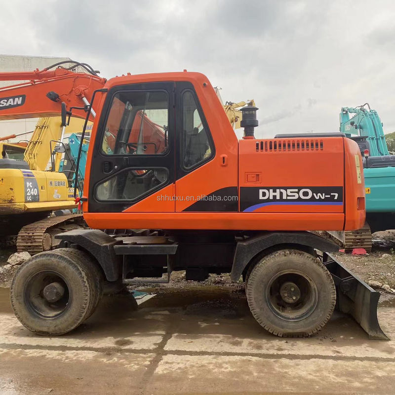 Venda Quente Venda Quente de segunda mão Doosan DH150 W-7 Excavadora usada em boas condições Excavadora de rodas.
