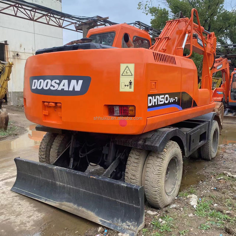 Venda Quente Venda Quente de segunda mão Doosan DH150 W-7 Excavadora usada em boas condições Excavadora de rodas.