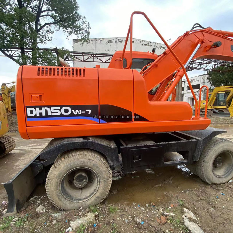 Venda Quente Venda Quente de segunda mão Doosan DH150 W-7 Excavadora usada em boas condições Excavadora de rodas.