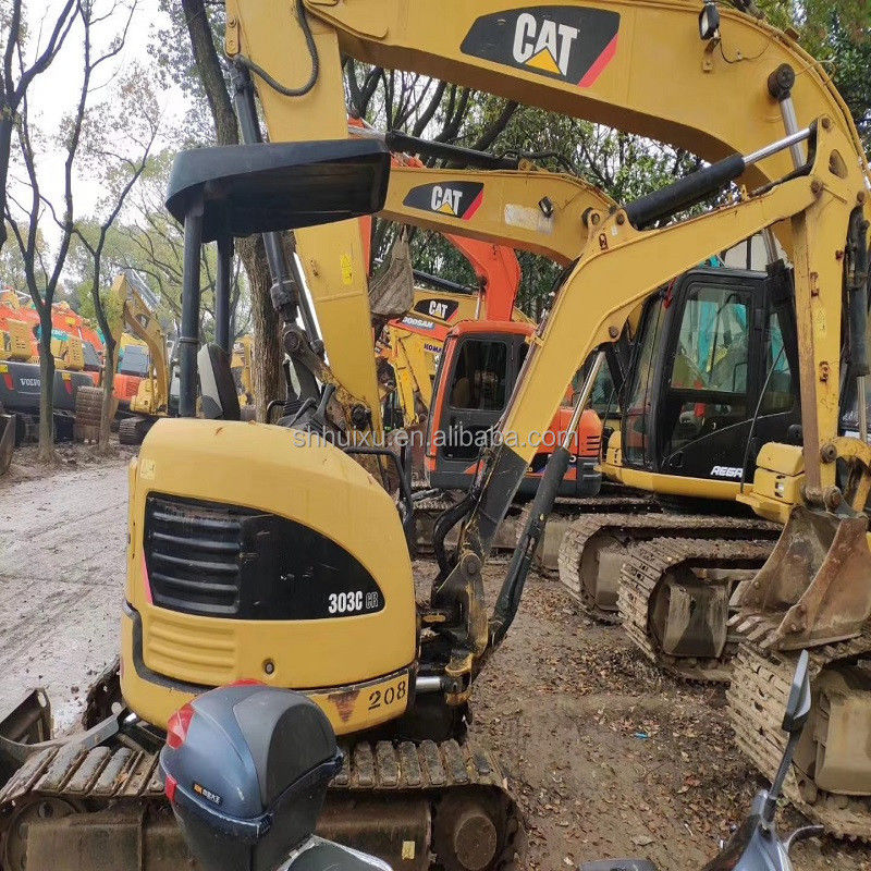 Excavadora usada em bom estado CAT303C preço razoável para venda/de segunda mão Excavadora japonesa CAT303C