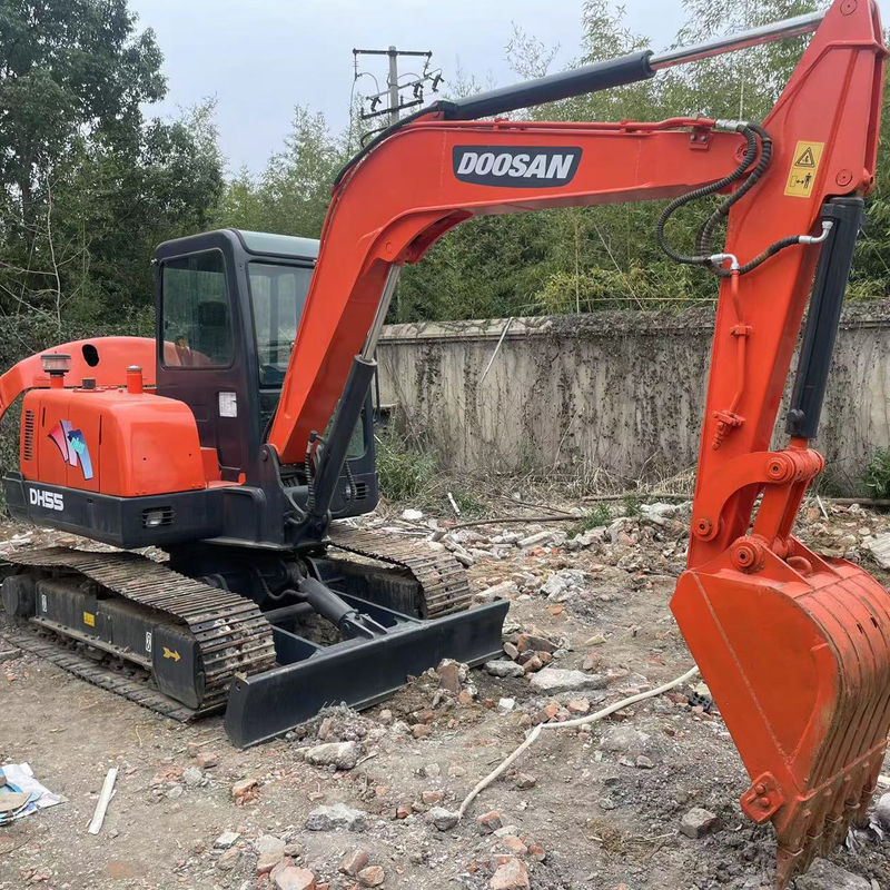 Mini-excavadora hidráulica de rastreador Doosan 55 pequena escavadora máquinas usadas de segunda mão compacta escavadora mini-excavadora preço