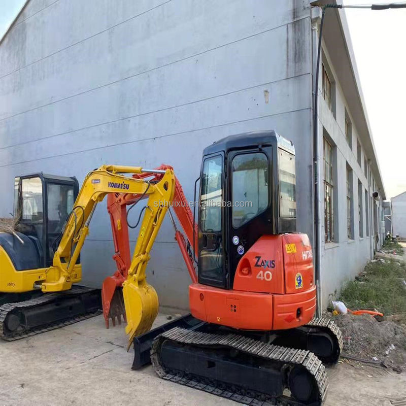 Hitachi em estoque de segunda mão Pequena escavadeira hidráulica em bom estado HITACHI ZX40U/ mini escavadeira japonesa usada HITACHI ZX40U à venda