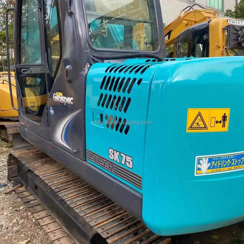 Cor Azul Tinta Original Usada Kobelco 75 Escavação Segunda Mão 7,5 toneladas