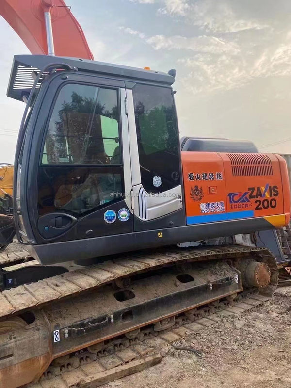 Hitachi em estoque Hitachi ZX200-3 de segunda mão Excavadora hidráulica de rastreador Em bom estado/ Máquina de escavação usada Hitachi ZX200-3 Preço barato