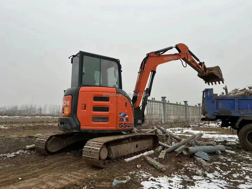 Hitachi venda a quente Mini escavadeira usada Hitachi ZX55U Preço barato/boa qualidade Hitachi ZX55U Excavadora hidráulica de segunda mão