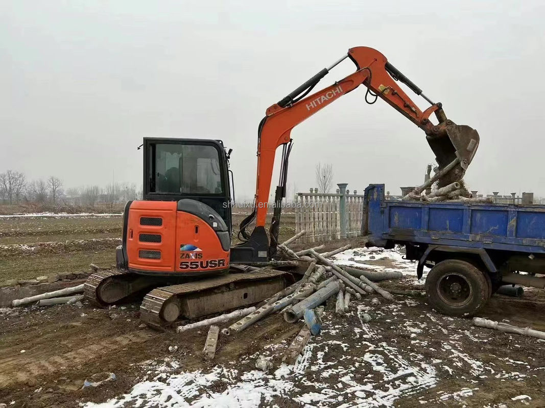 Hitachi venda a quente Mini escavadeira usada Hitachi ZX55U Preço barato/boa qualidade Hitachi ZX55U Excavadora hidráulica de segunda mão
