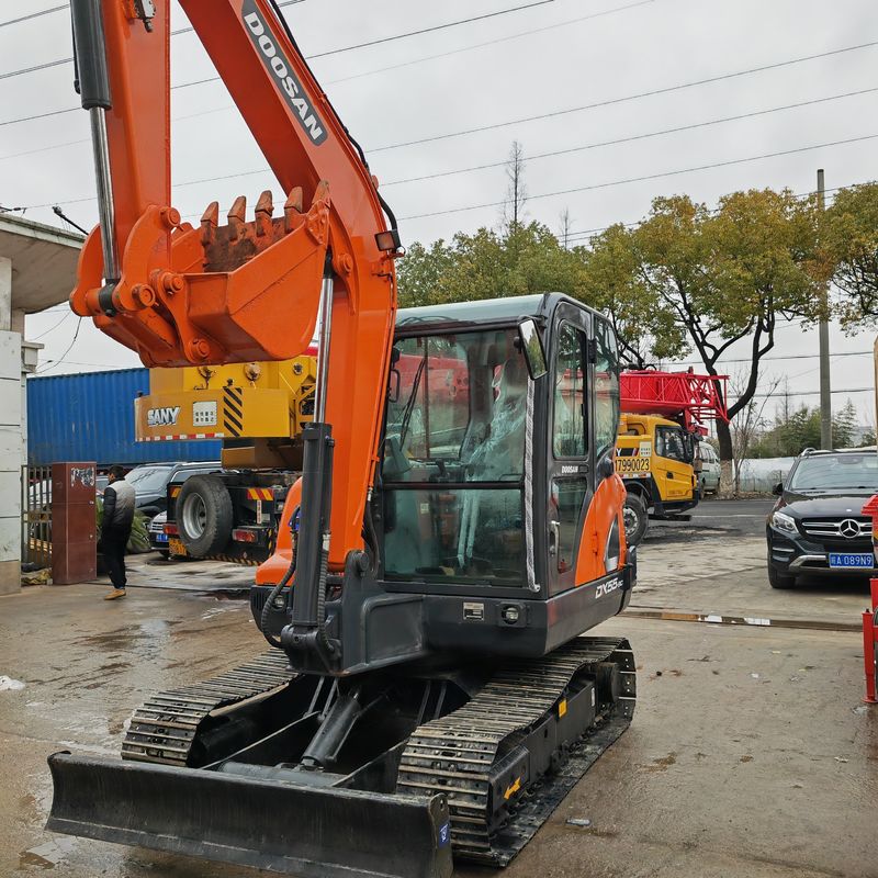 5.5 Ton Mini Usado Doosan Dx55 Usado Excavator 0,75m3 Capacidade de balde