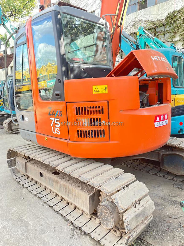 Hitachi em estoque Japão origem Hitachi ZX75 Excavadora hidráulica de segunda mão / Mini escavadora usada Hitachi ZX75 boa qualidade Preço barato