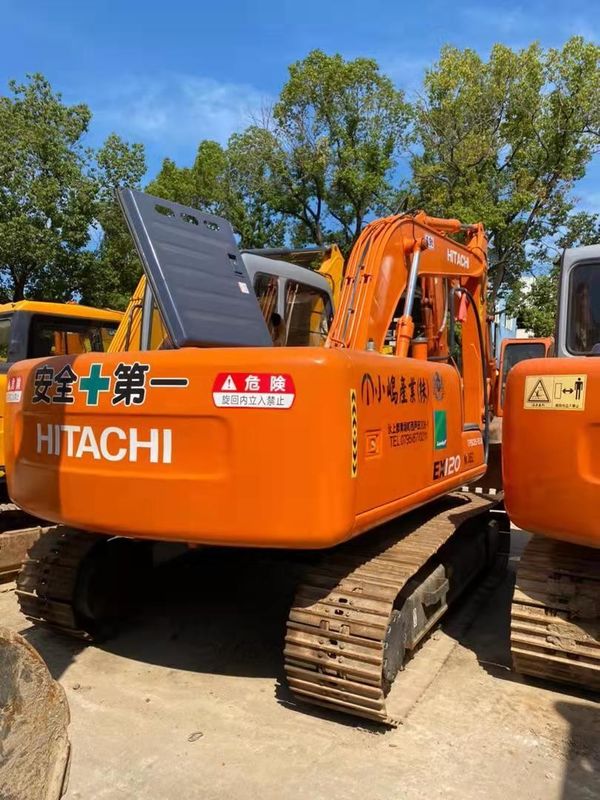 Bestseller HITACHI ex120 Excavadora hidráulica de segunda mão Boa qualidade/ Máquina de escavação usada HITACHI ex120 venda à venda