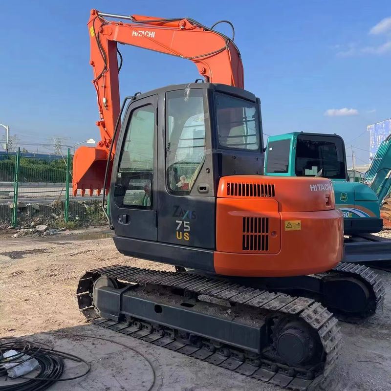 Excavadora de segunda mão Hitachi 75 escavadora Máquinas pequenas usadas 7,5 toneladas escavadora hidráulica mini escavadora