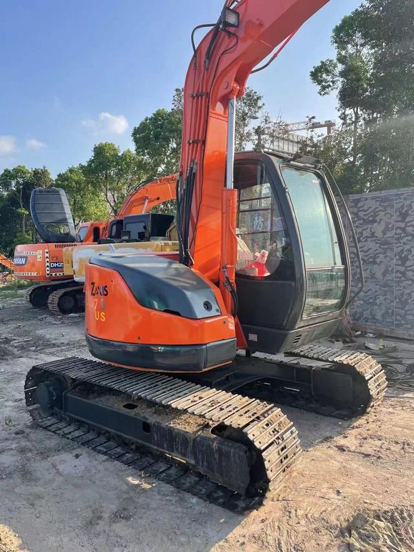 Excavadora de segunda mão Hitachi 75 escavadora Máquinas pequenas usadas 7,5 toneladas escavadora hidráulica mini escavadora