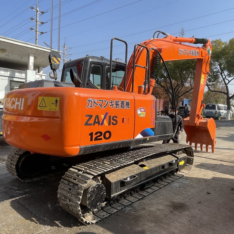 Excavadoras usadas Hitachi ZX120 máquinas de escavação de 12 toneladas escavadoras usadas edifícios Hitachi ZX120 máquinas de construção