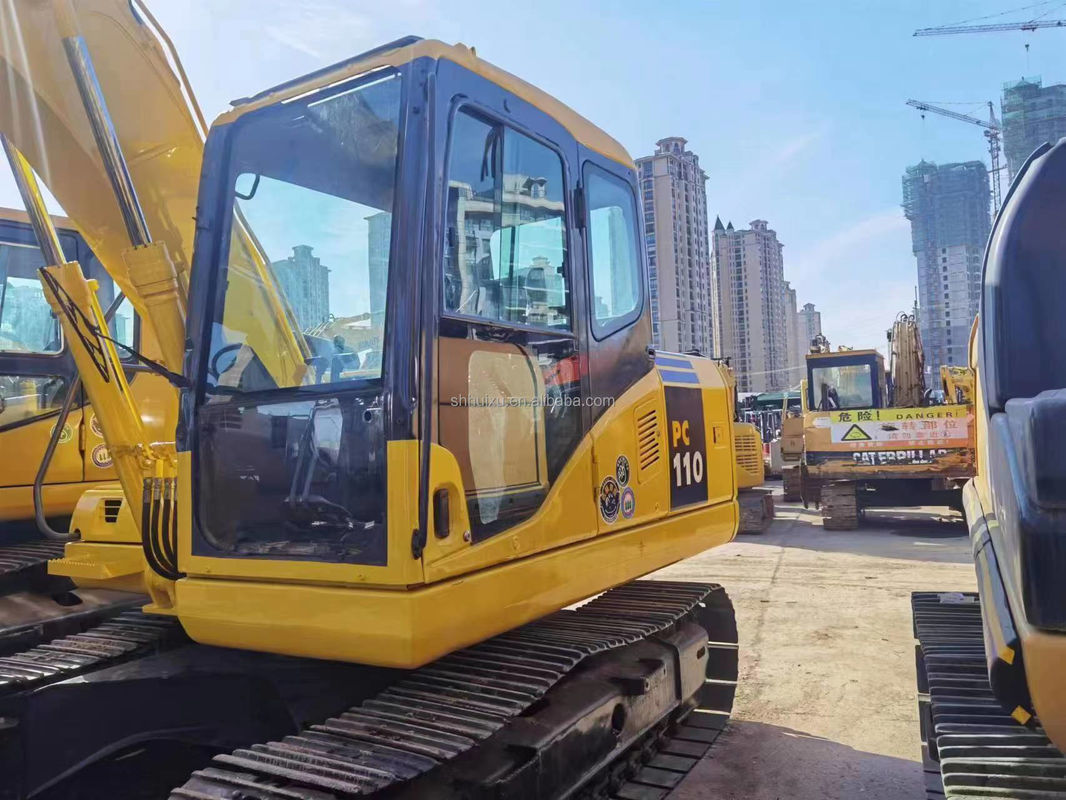 Excavadora de terra usada à mão Komatsu PC110 máquinas usadas escavadoras de poços usadas a mão escavadoras de segunda mão para venda