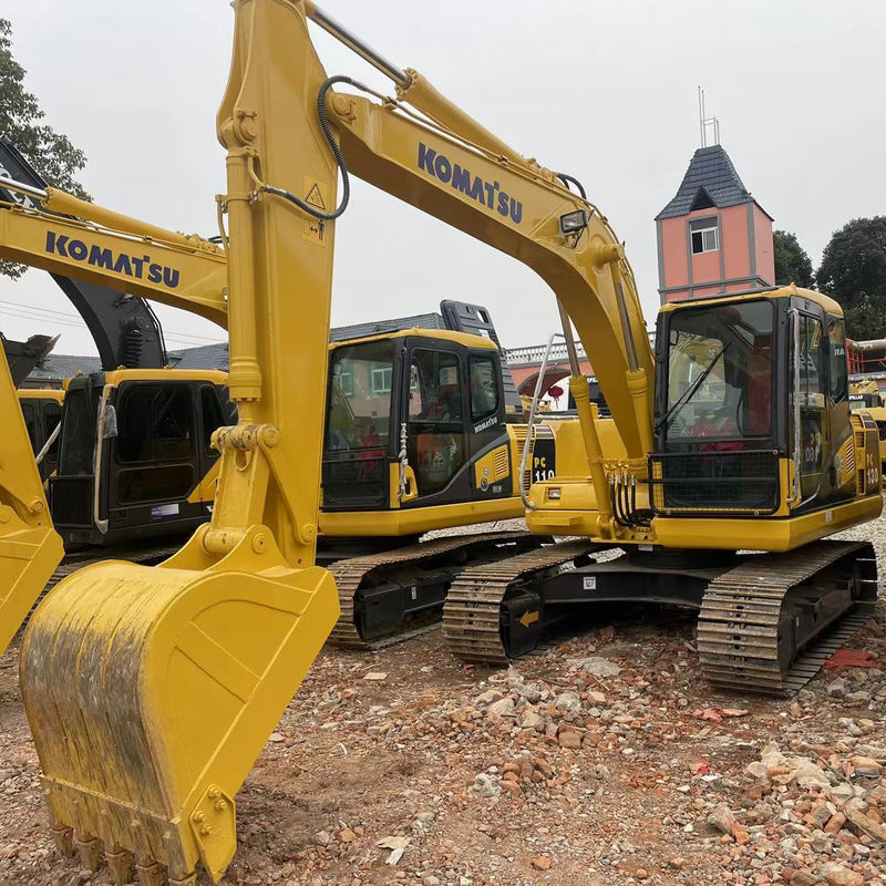 Excavadora de terra usada à mão Komatsu PC130 máquinas usadas 13 toneladas escavadoras de poços usadas à mão escavadoras de segunda mão para venda