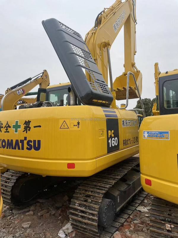 Excavadora de terra usada à mão Komatsu PC160 máquinas usadas de 16 toneladas escavadoras de poços usadas à mão escavadoras de segunda mão para venda