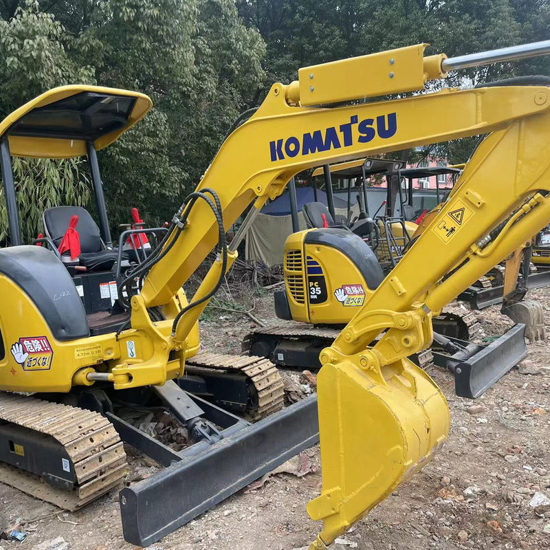 Mini escavadeira usada Komatsu PC35 sem cabine mini escavadeira usada máquinas mini escavadeira usada escavadeira de segunda mão para venda
