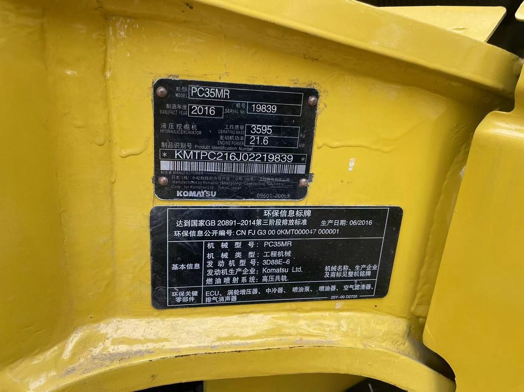 Mini escavadeira usada Komatsu PC35 sem cabine mini escavadeira usada máquinas mini escavadeira usada escavadeira de segunda mão para venda