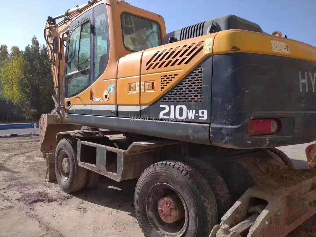 coreia original 2014 Hyundai r210w-9 usado escavadeira de rodas / máquina de pneus R210w-9 Hyundai para venda