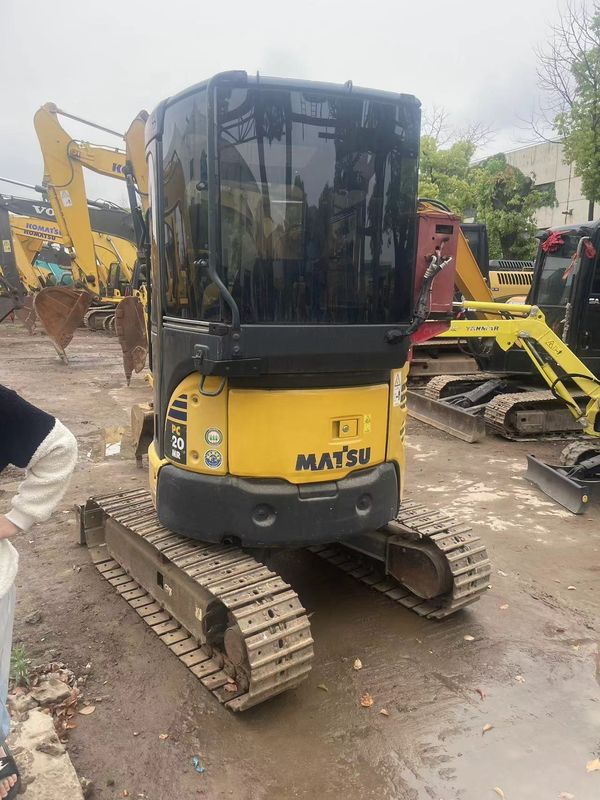 China excavadora de jardim Komatsu PC20 com mini-excavadora de cabine para equipamentos agrícolas usados na fazenda