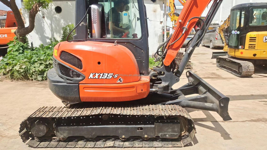 Mini escavadeira usada Kubota Kx135-5 escavadeira usada pequena máquina escavadeira usada escavadeira de segunda mão para venda