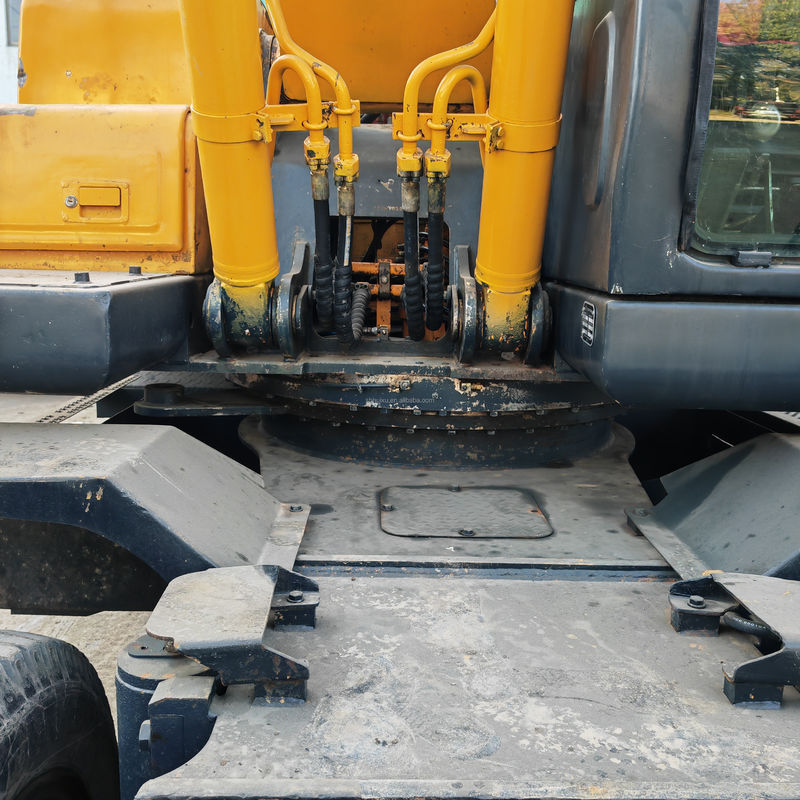 2.1m3 Capacidade de balde Excavadora de rodas usadas Hyundai 210 7 Excavadora de segunda mão