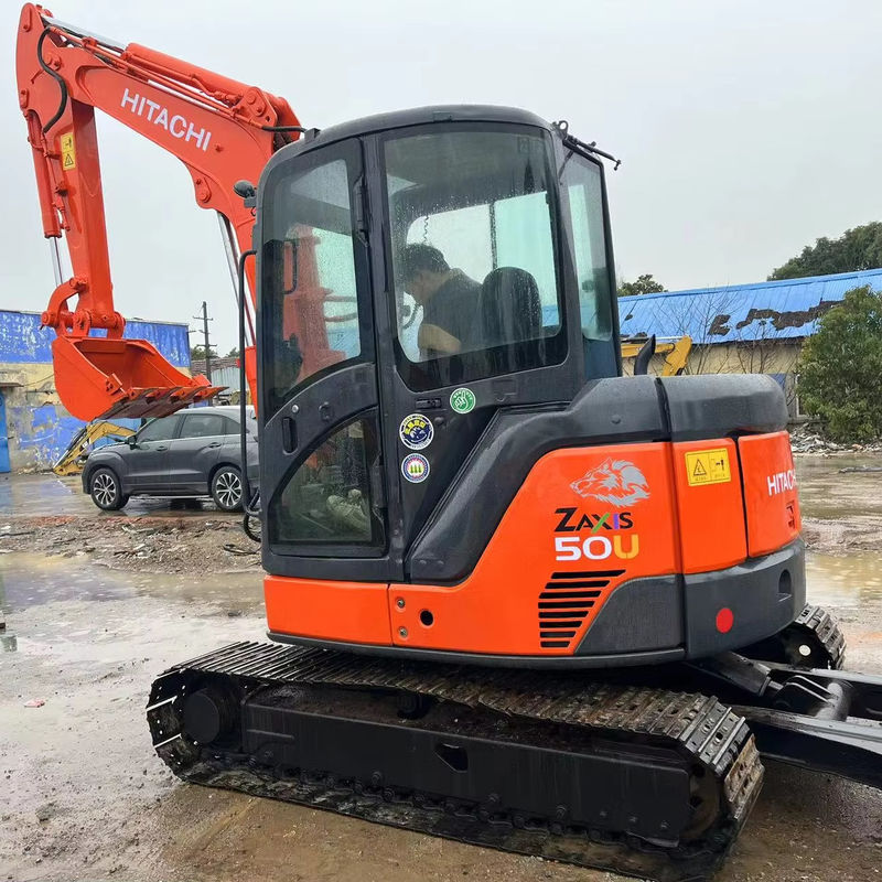 Alta potência de escavação usada Hitachi zx50u/excavadora mini-crawler de segunda mão Hitachi zx50 u