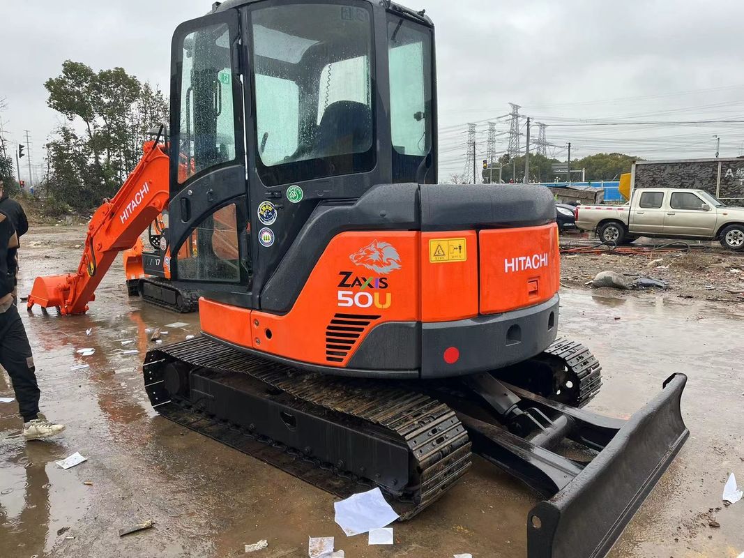 Alta potência de escavação usada Hitachi zx50u/excavadora mini-crawler de segunda mão Hitachi zx50 u
