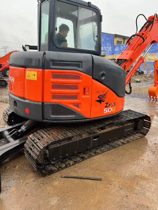 Alta potência de escavação usada Hitachi zx50u/excavadora mini-crawler de segunda mão Hitachi zx50 u