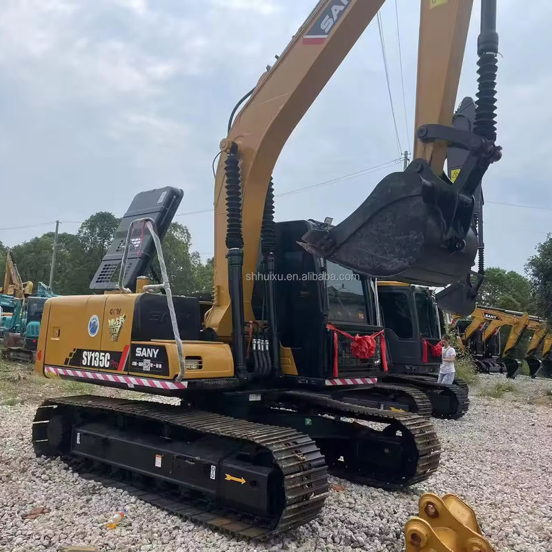 Excavadora hidráulica de rastreador usada Sany 135 China Brand EPA Certificação Máquina de construção