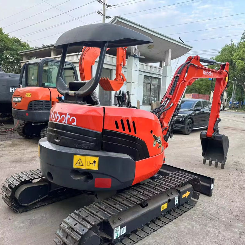 0.15m3 Balde Vermelho Mini Excavadora Usada Kubota U35 Mini Excavadora de segunda mão