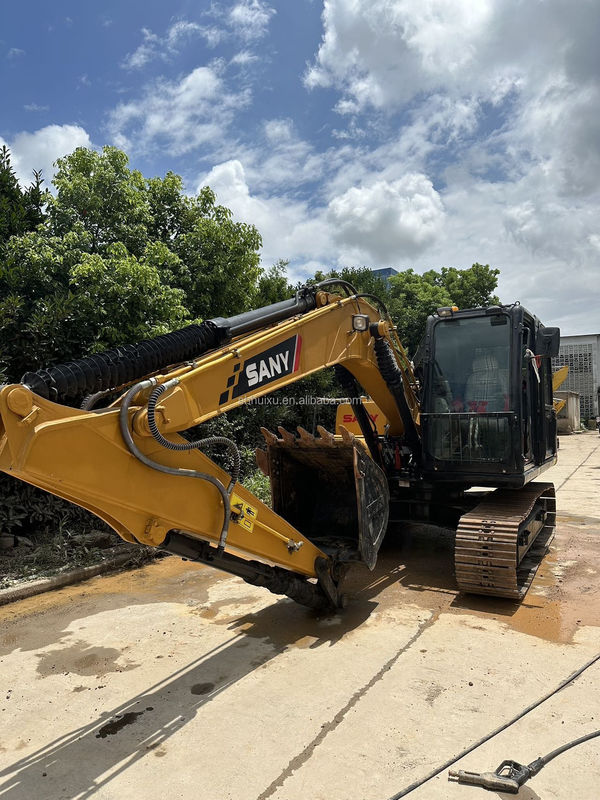 Alta potência de escavação motor original cor amarela usado Sany 135 13 toneladas