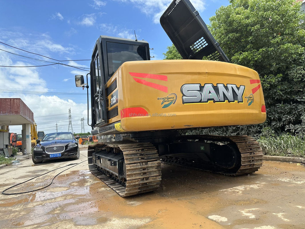 Alta potência de escavação motor original cor amarela usado Sany 135 13 toneladas