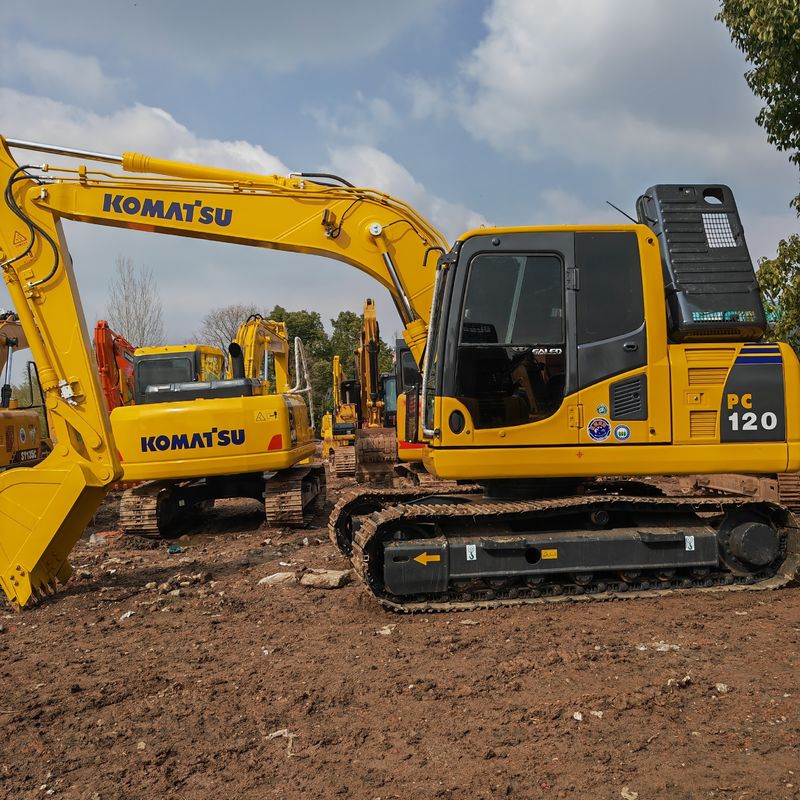 cor original usado escavadeira komatsu komatsu pc120/segunda mão preço baixo escavadeira komatsu pc120