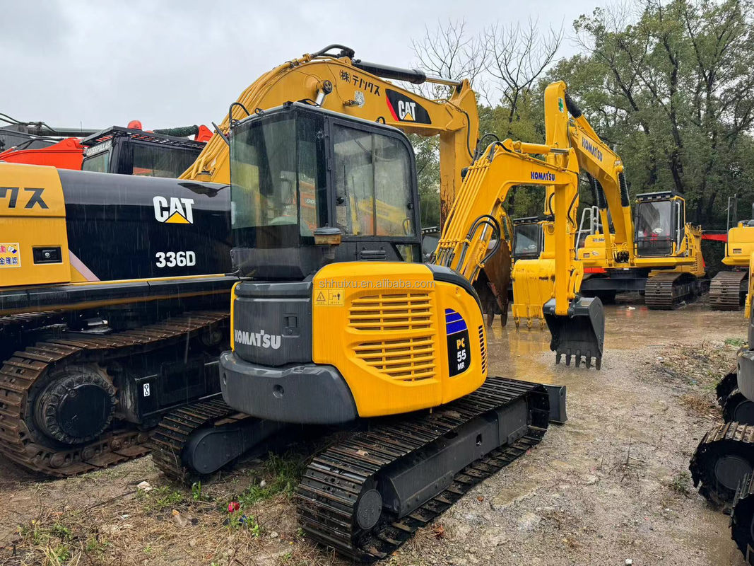 5.5T Mini Excavador Usado Excavador Usado Komatsu Pc55 2450mm 1760mm 0.15m3