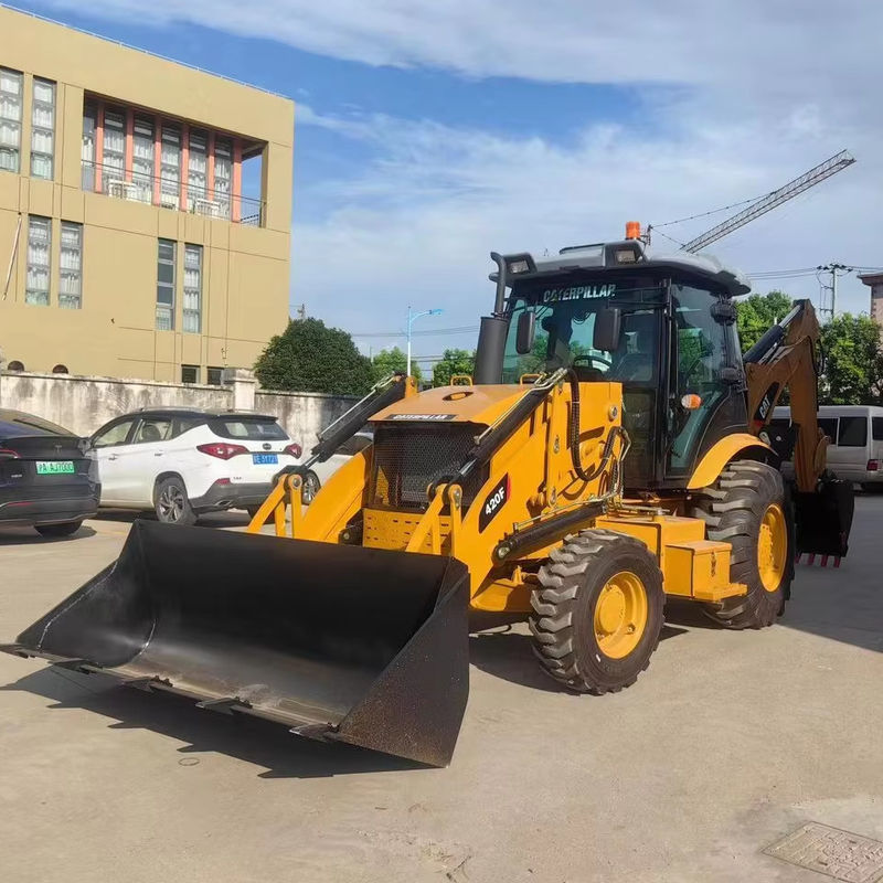 Excavadora usada Caterpillar CAT420F retroescavadeiras ocupado em ambas as extremidades / japonês usado motor de trator em boas condições