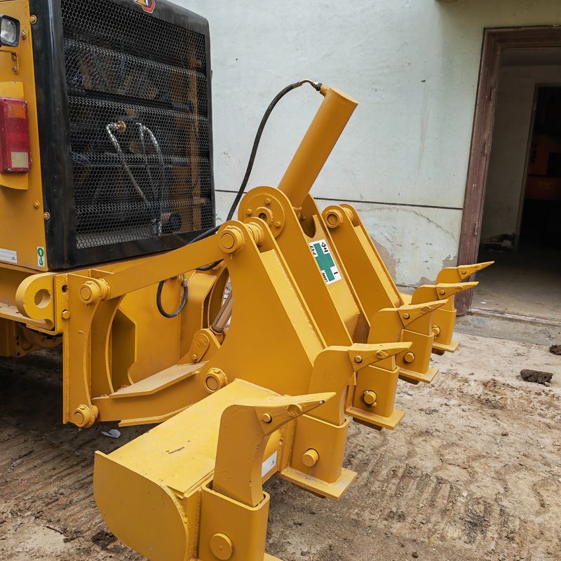 Excavadora usada, niveladora de terra, máquina de estrada Caterpillar CAT140K, japonês, motor de trator, em bom estado.
