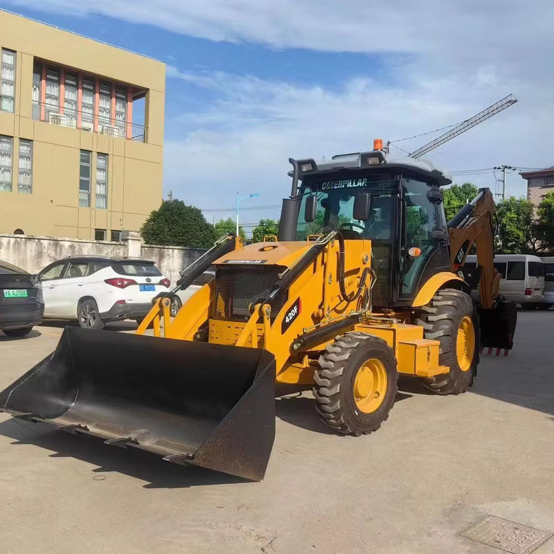 Excavadora usada Caterpillar CAT420F máquina de pintura de estradas/ japonês de segunda mão trator máquinas de estrada motor em boas condições